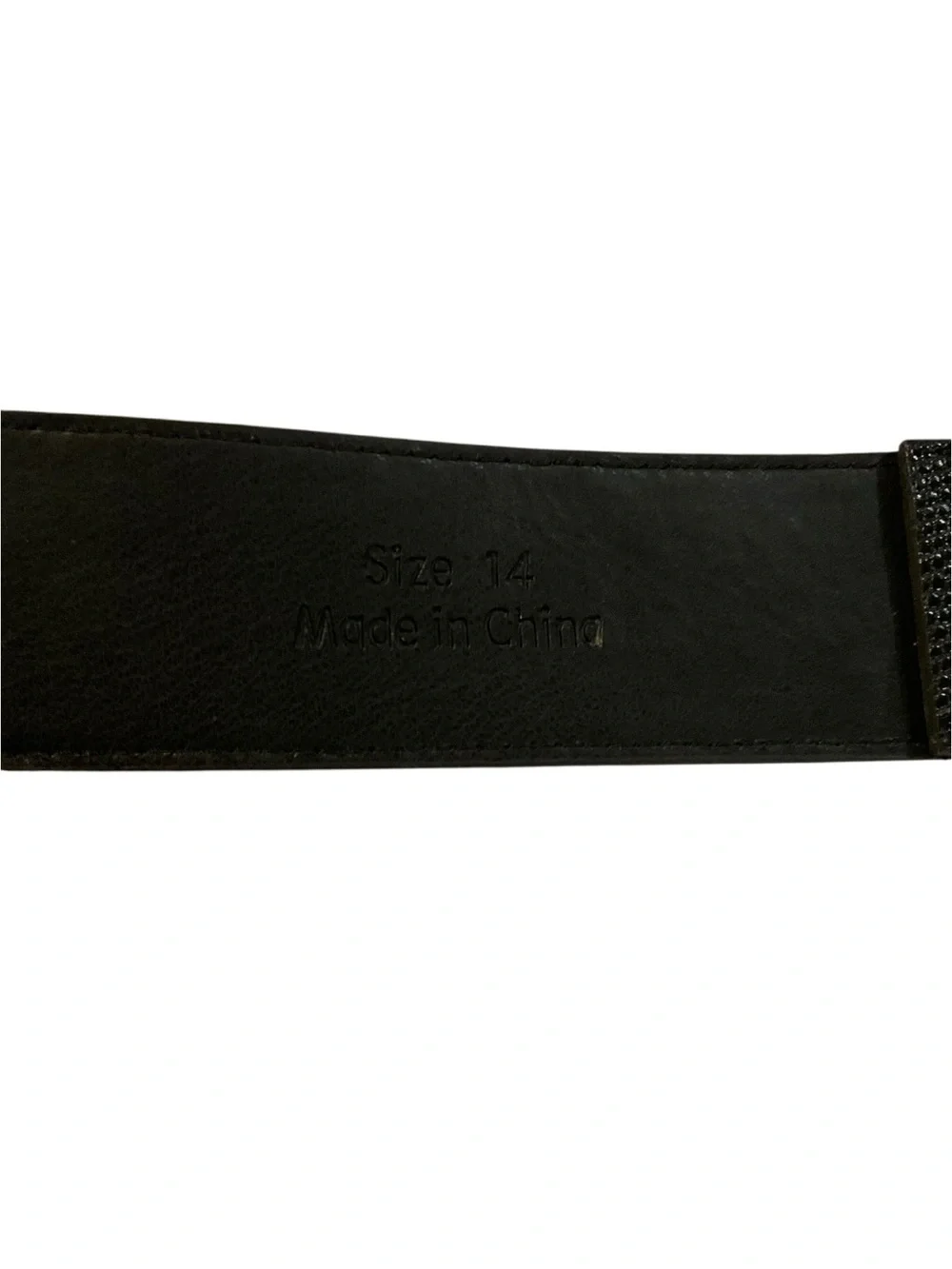 Source Unknown Black Belt with Gold Twisted Buckle